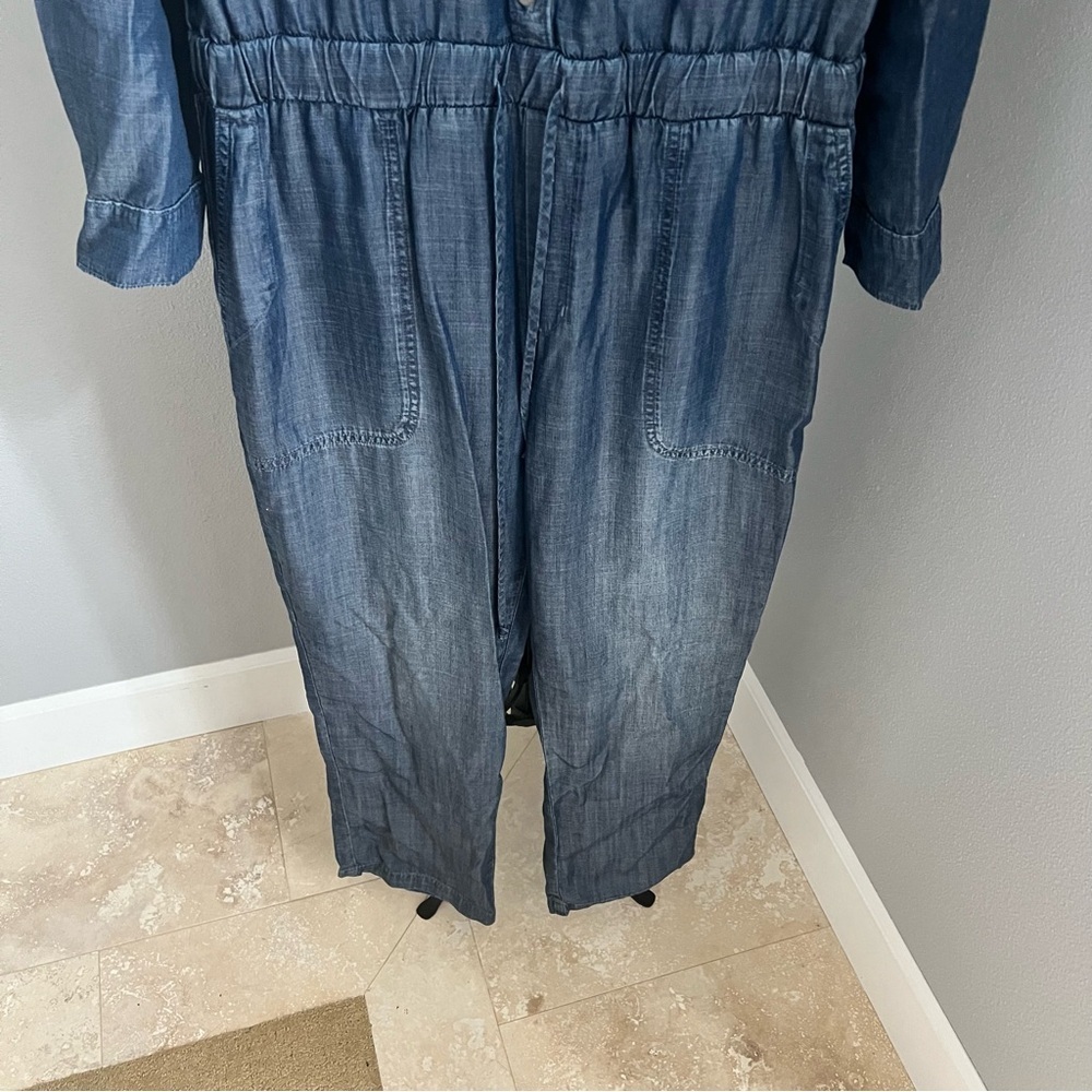 Cloth & Stone Indigo Denim Overalls - Picture 4 of 13
